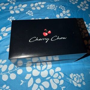 Cherry Chow Black Shoe Box with Cherry Logo